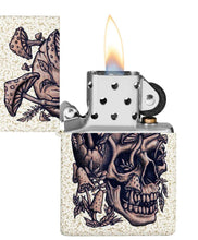Load image into Gallery viewer, Zippo Skull Shroom Design White Gold