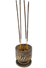 Load image into Gallery viewer, Wooden Carved Burner for Sticks & Cone Set