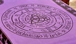 Load image into Gallery viewer, Triquetra Pentacle Tapestry