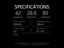 Load image into Gallery viewer, Lookah Bear Vape Battery
