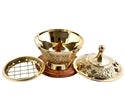 Load image into Gallery viewer, Brass Carved Screen Charcoal Burner