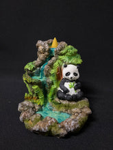 Load image into Gallery viewer, Bamboo Waterfall Panda Backflow Incense Burner