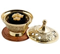 Load image into Gallery viewer, Brass Carved Screen Charcoal Burner