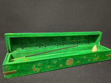 Load image into Gallery viewer, Wooden Coffin Incense Burner