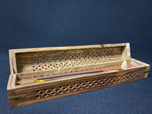 Load image into Gallery viewer, Wooden Coffin Incense Burner