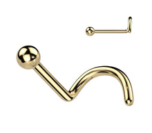 Load image into Gallery viewer, Nose Ball Screw Piercing Titanium T23NOS01

