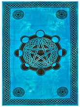 Load image into Gallery viewer, Moon Phase Pentacle Tapestry
