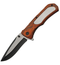 Load image into Gallery viewer, Engraveable Wood Linerlock Knife

