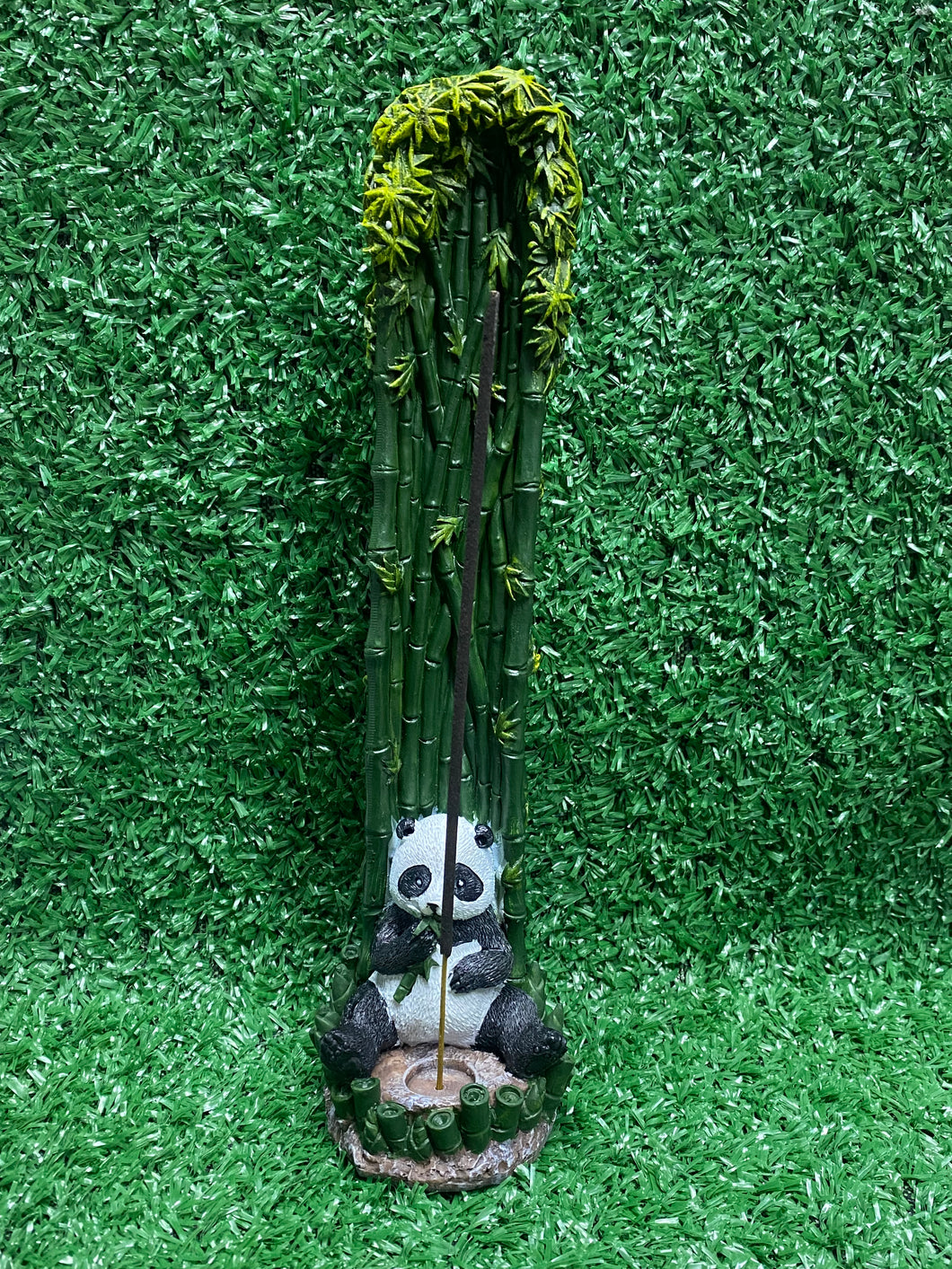 Bamboo Panda Upright Incense Burner