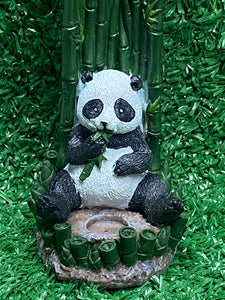 Bamboo Panda Upright Incense Burner