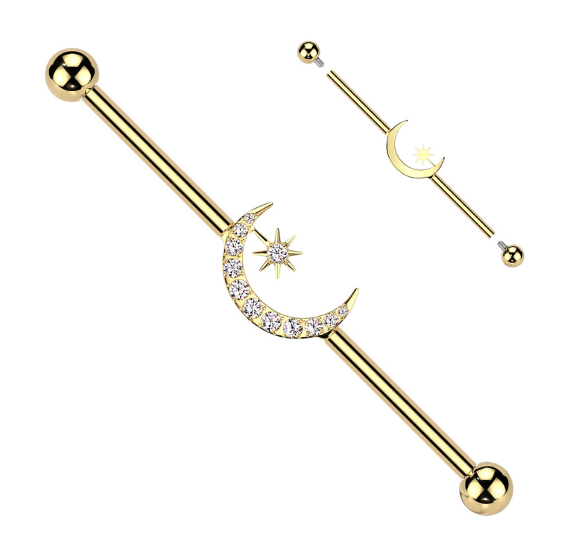 Industrial Barbell Piercing TIBI14