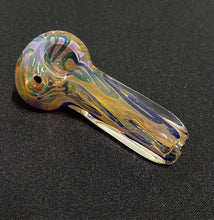 Load image into Gallery viewer, Metallic Fumed Glass Spoon Pipe
