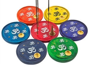 Chakra Om Symbol Cone & Sticks Plate Burner