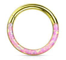 Load image into Gallery viewer, RH97 (5/16") Opal Hoop Rings Surgical
