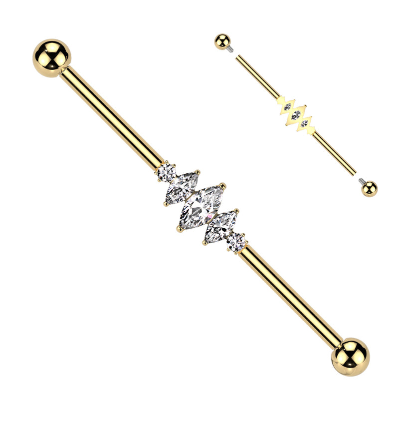 Industrial Barbell Piercing TIBI09