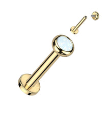 Load image into Gallery viewer, TIL08 Cartilage/Labret Opal Top Piercing
