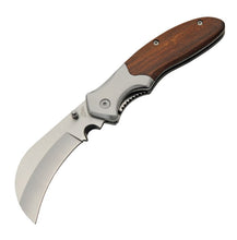 Load image into Gallery viewer, Hawkbill Linerlock Knife Wood Handles
