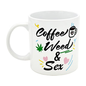 Coffee, Weed, Sex Giant Mug