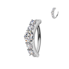 Load image into Gallery viewer, MRHTN15 Belly Titanium Piercing Moissanite
