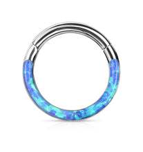 Load image into Gallery viewer, RH97 (5/16") Opal Hoop Rings Surgical
