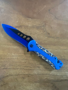 Blue Wrecker Rescue Linerlock