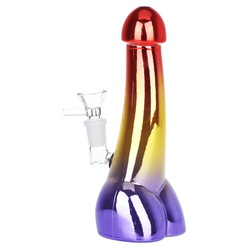 Penis Electroplated Glass Water Pipe