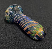 Load image into Gallery viewer, Metallic Fumed Glass Spoon Pipe
