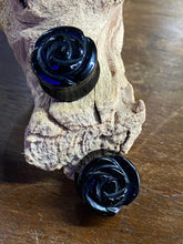 Load image into Gallery viewer, (PST5) Black Agate Stone Plug
