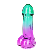 Load image into Gallery viewer, Bicolor Member Glass Hand Pipe
