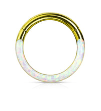 Load image into Gallery viewer, RH97 (5/16") Opal Hoop Rings Surgical
