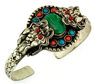 Twin Dragon Tibetan Bracelet