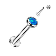 Load image into Gallery viewer, TIL08 Cartilage/Labret Opal Top Piercing
