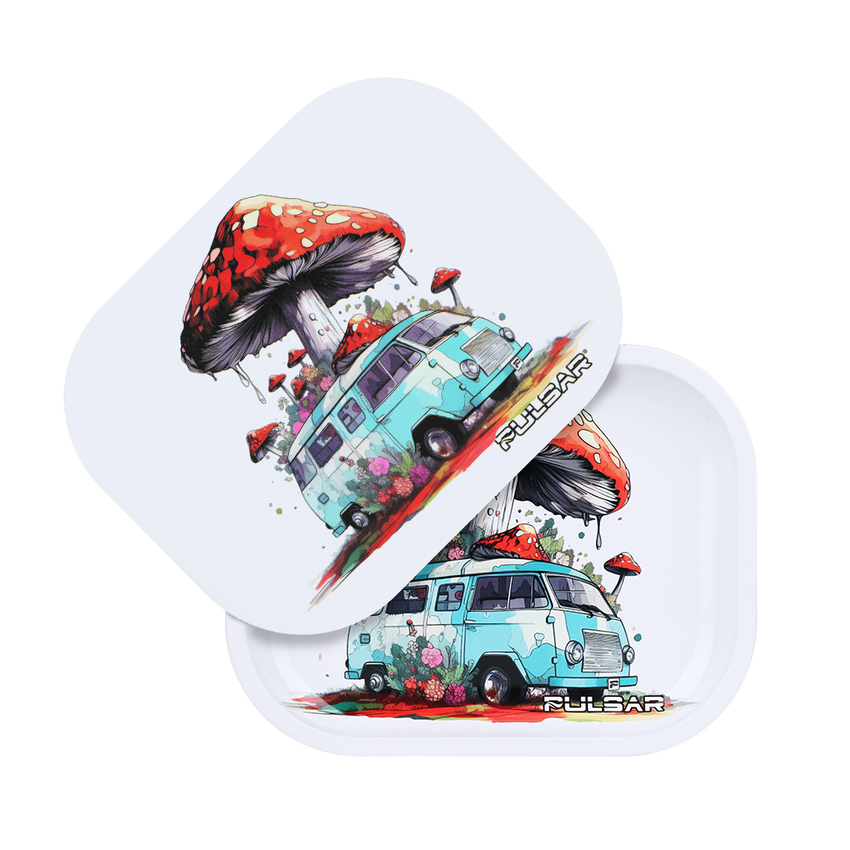 Pulsar Mini Metal Rolling Tray & Lid | Pop Up Camper