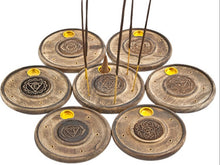 Load image into Gallery viewer, 7 Pieces Chakra Cone &amp; Sticks Plate Burner

