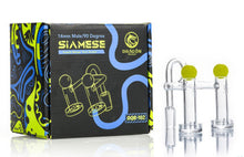 Load image into Gallery viewer, Dragon Platinum Siamese Dual Quartz Banger Terp Slurper Spinner Kit
