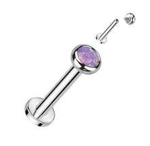 Load image into Gallery viewer, TIL08 Cartilage/Labret Opal Top Piercing
