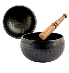 Black Hammered Singing Bowl
