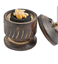 Load image into Gallery viewer, Wooden Carved Burner for Cone &amp; Charcoal
