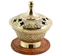 Load image into Gallery viewer, Brass Carved Screen Charcoal Burner
