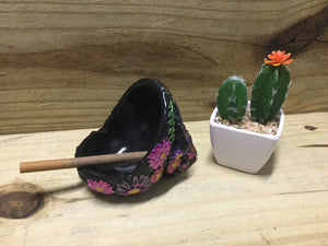 Metallic Day of the Dead Polyresin Ashtray