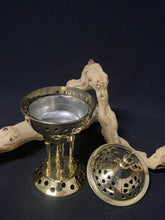 Load image into Gallery viewer, Brass Greek Pedestal Burner
